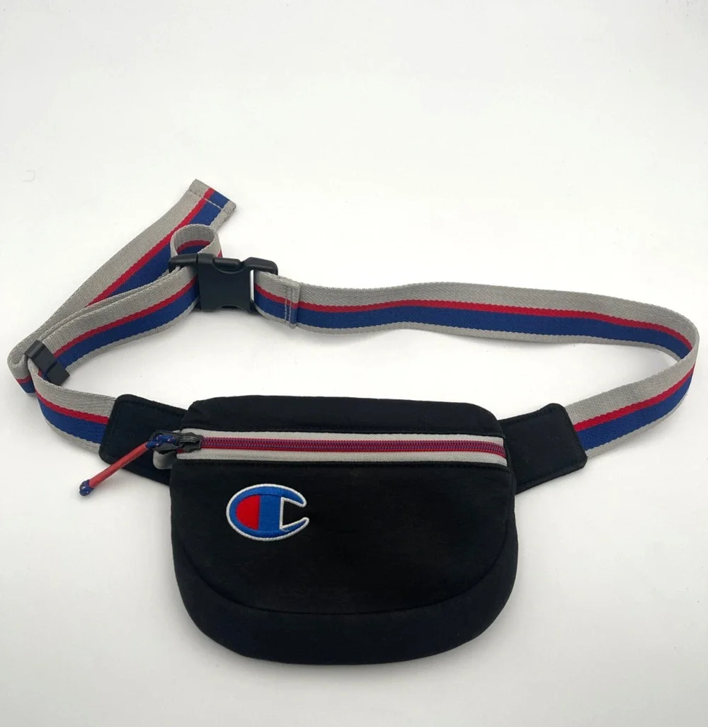 Champion Belt Bag Fanny Pack Sling Bag Unisex Embroidered Logo Black Red Blue